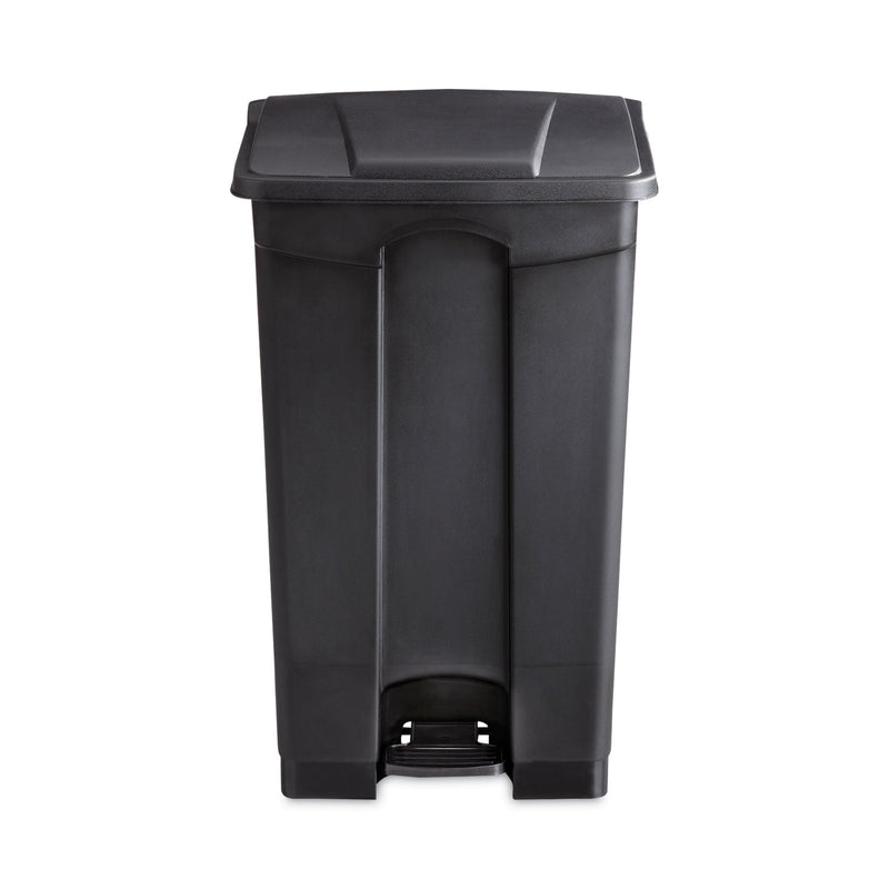 Safco Large Capacity Plastic Step-On Receptacle, 23 gal, Black