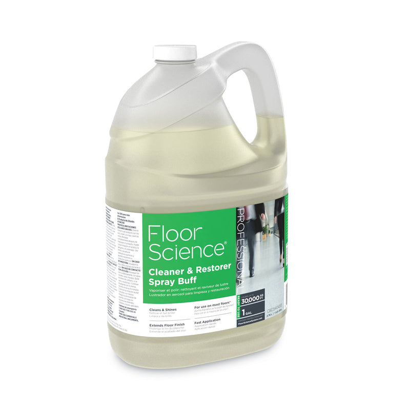 Diversey Floor Science Cleaner/Restorer Spray Buff, Citrus Scent, 1 gal Bottle, 4/Carton