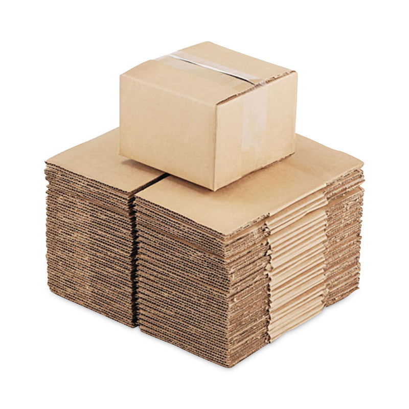 Universal Fixed-Depth Brown Corrugated Shipping Boxes, Regular Slotted Container (RSC), Small, 6" x 8" x 5", Brown Kraft, 25/Bundle