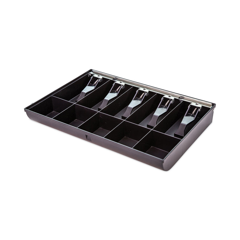 CONTROLTEK Cash Drawer Replacement Tray, Coin/Cash, 10 Compartments, 16 x 11.25 x 2.25, Black