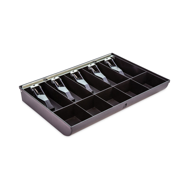 CONTROLTEK Cash Drawer Replacement Tray, Coin/Cash, 10 Compartments, 16 x 11.25 x 2.25, Black