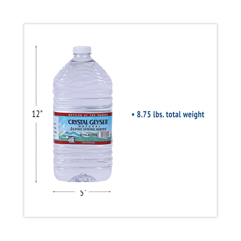 Crystal Geyser Alpine Spring Water, 1 Gal Bottle, 6/Case, 48 Cases/Pallet