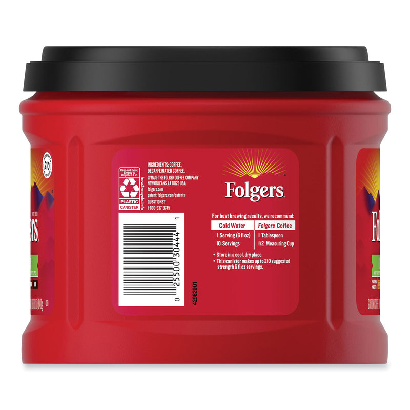 Folgers Coffee, Half Caff, 22.6 oz Canister