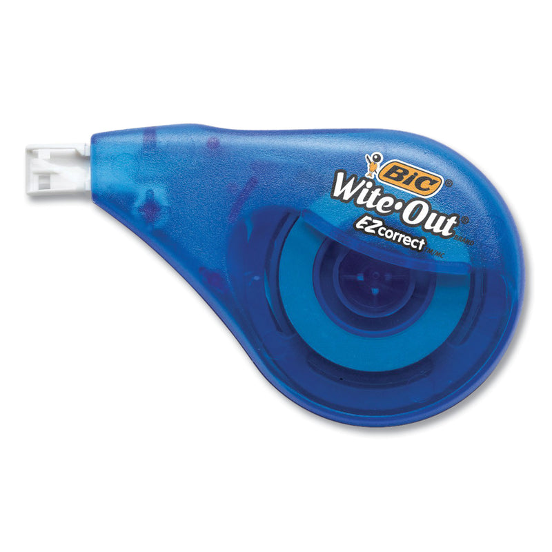 BIC Wite-Out EZ Correct Correction Tape, Non-Refillable, Blue/Orange Applicators, 0.17" x 472", 2/Pack