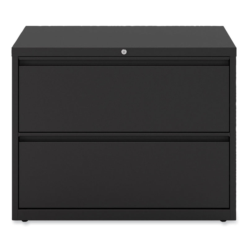 Alera Lateral File, 2 Legal/Letter-Size File Drawers, Black, 36" x 18" x 28"