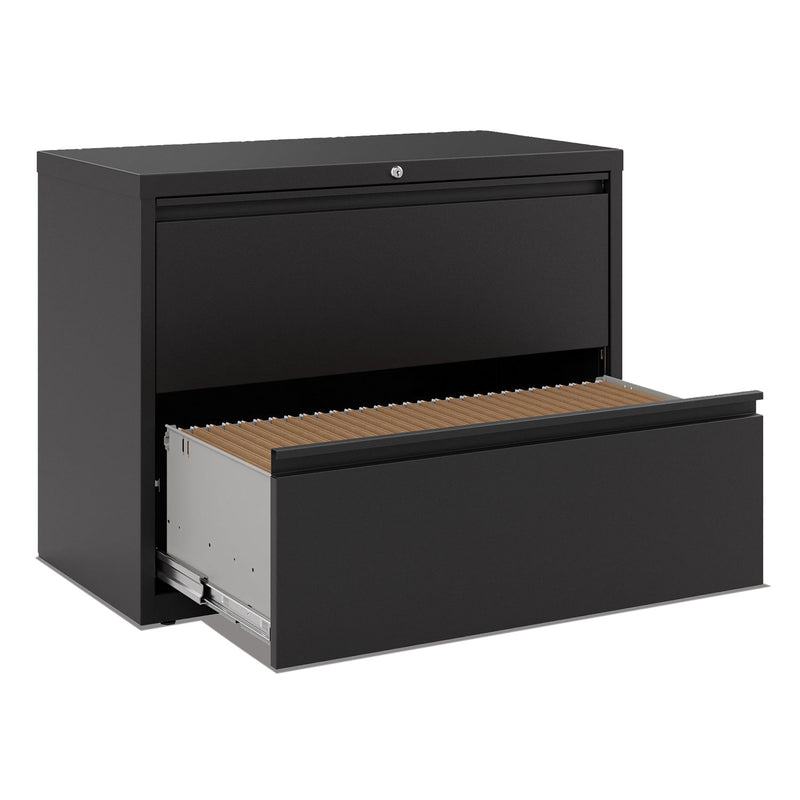 Alera Lateral File, 2 Legal/Letter-Size File Drawers, Black, 36" x 18" x 28"