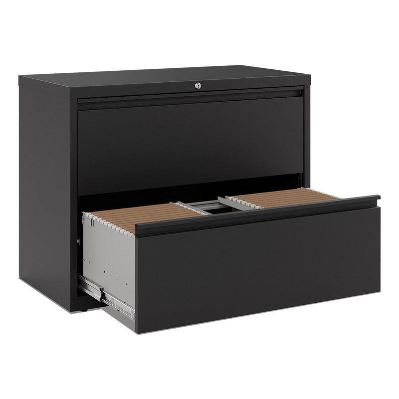 Alera Lateral File, 2 Legal/Letter-Size File Drawers, Black, 36" x 18" x 28"