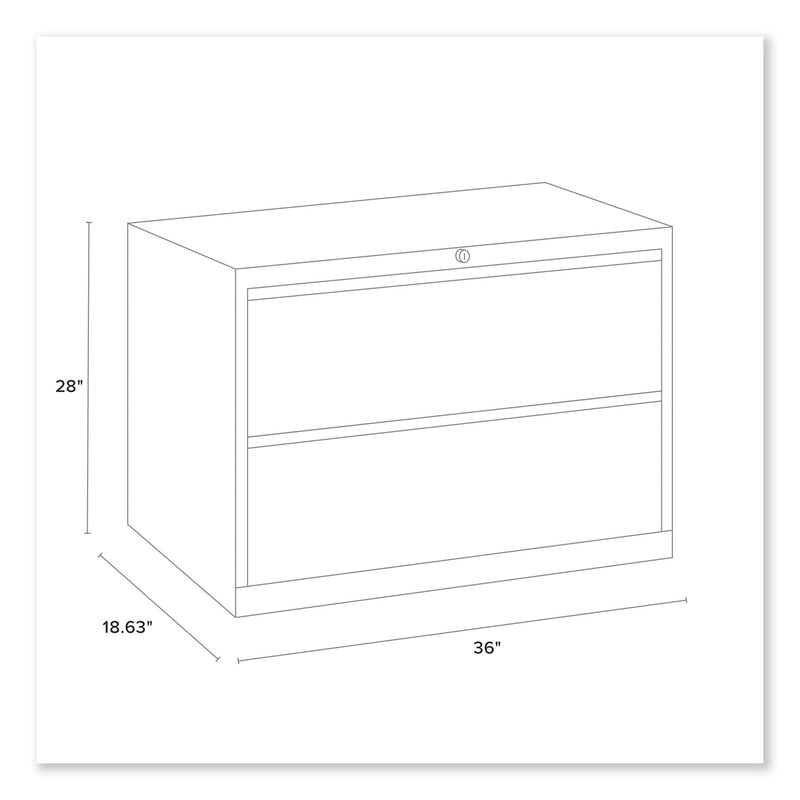 Alera Lateral File, 2 Legal/Letter-Size File Drawers, Putty, 36" x 18" x 28"