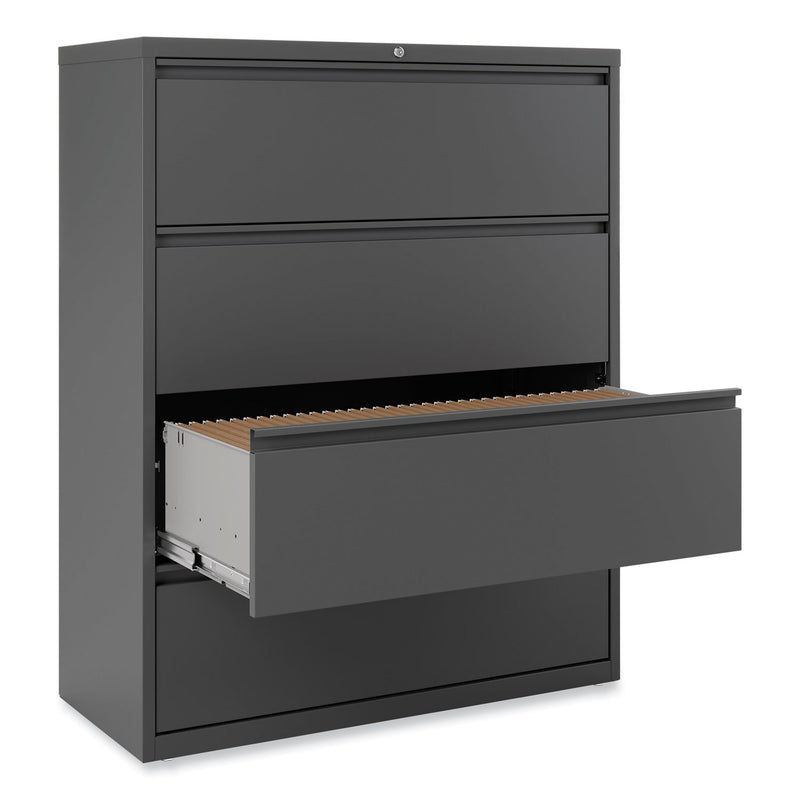 Alera Lateral File, 4 Legal/Letter/A4/A5-Size File Drawers, Charcoal, 42" x 18.63" x 52.5"