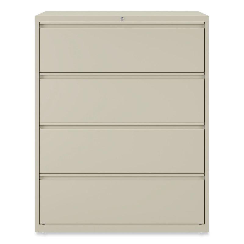 Alera Lateral File, 4 Legal/Letter-Size File Drawers, Putty, 42" x 18.63" x 52.5"