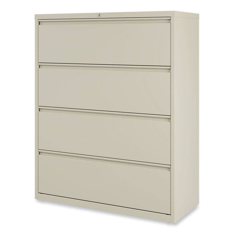 Alera Lateral File, 4 Legal/Letter-Size File Drawers, Putty, 42" x 18.63" x 52.5"