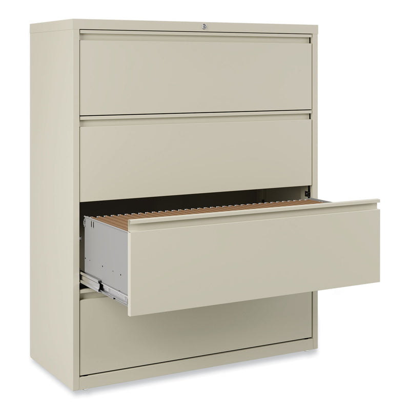 Alera Lateral File, 4 Legal/Letter-Size File Drawers, Putty, 42" x 18.63" x 52.5"