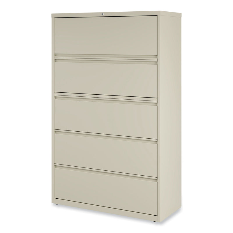 Alera Lateral File, 5 Legal/Letter/A4/A5-Size File Drawers, Putty, 42" x 18.63" x 67.63"