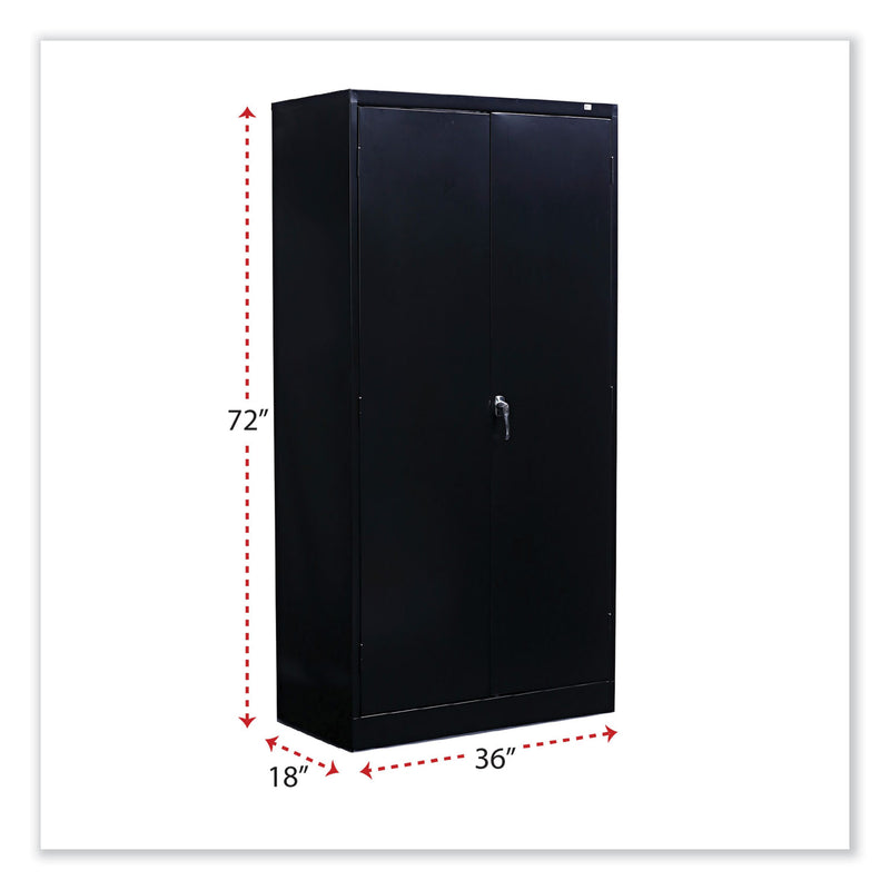 Alera Economy Assembled Storage Cabinet, 36w x 18d x 72h, Black