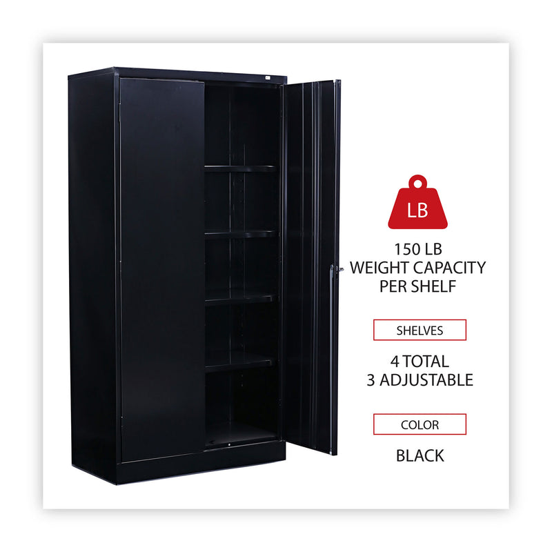 Alera Economy Assembled Storage Cabinet, 36w x 18d x 72h, Black