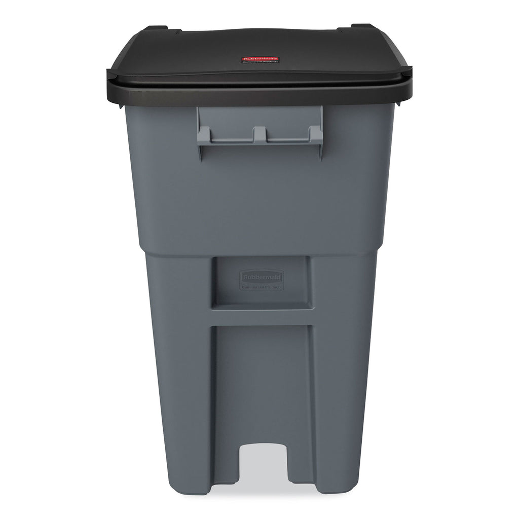 Rubbermaid Brute Rollout Container, Square, Plastic, 50 gal, Yellow