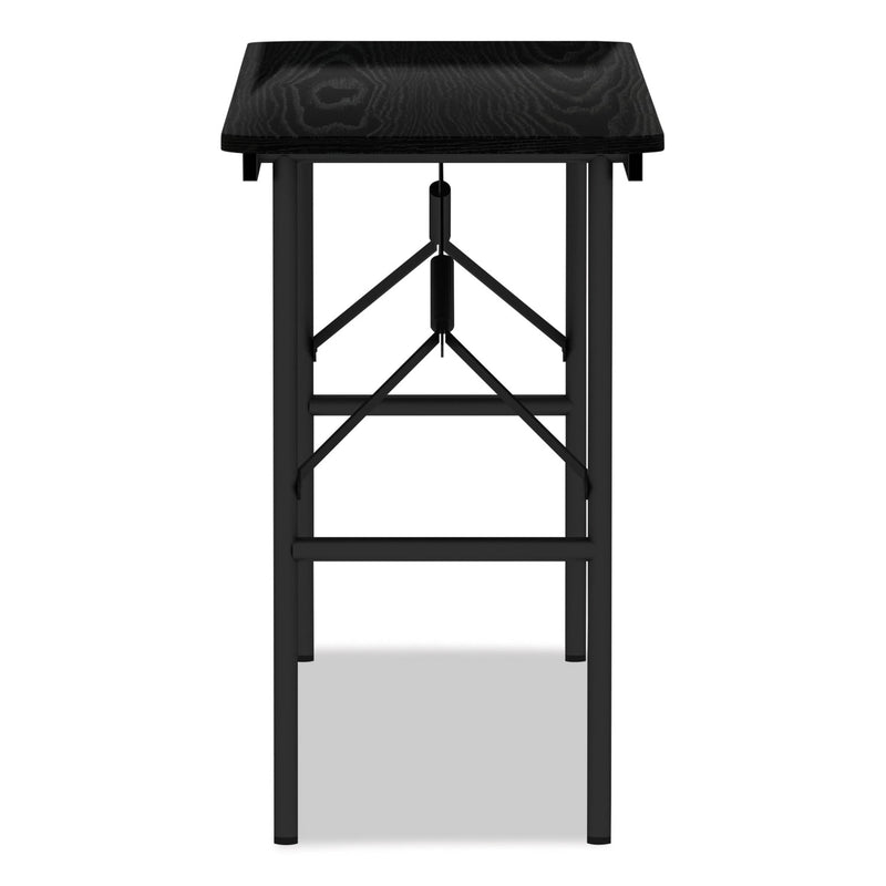 Alera Wood Folding Table, Rectangular, 59.88w x 17.75d x 29.13h, Black