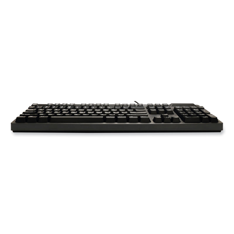 Adesso EasyTouch Smart Card Reader Keyboard AKB-630SB-TAA, 104 Keys, Black