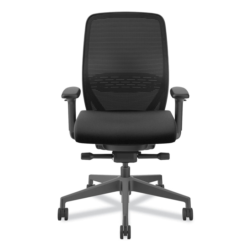 HON Nucleus Series Recharge Task Chair, Supports Up to 300 lb, 16.63 to 21.13 Seat Height, Black Seat/Back, Black Base