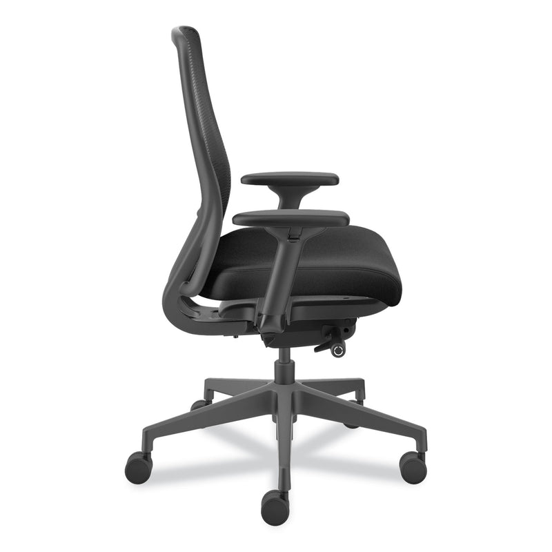 HON Nucleus Series Recharge Task Chair, Supports Up to 300 lb, 16.63 to 21.13 Seat Height, Black Seat/Back, Black Base