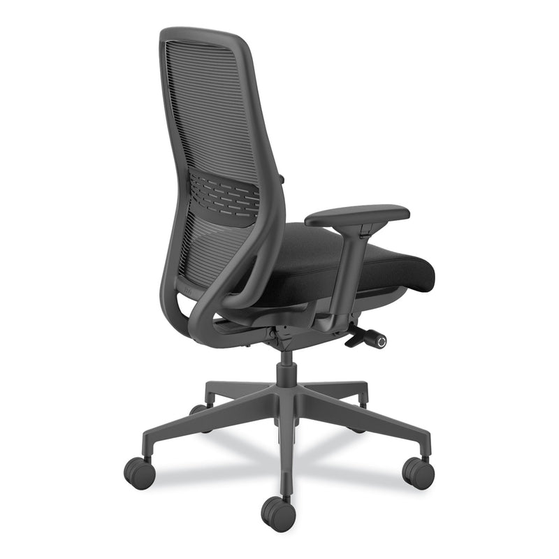 HON Nucleus Series Recharge Task Chair, Supports Up to 300 lb, 16.63 to 21.13 Seat Height, Black Seat/Back, Black Base