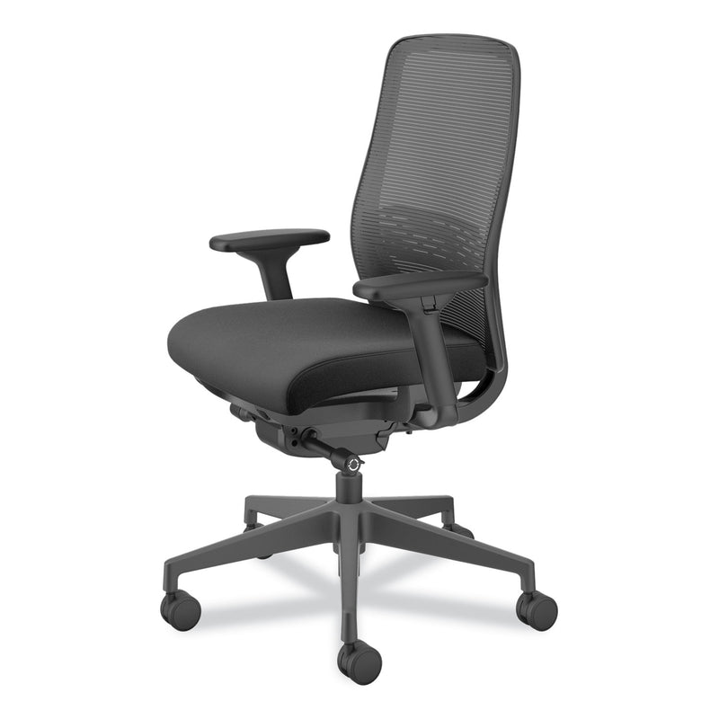 HON Nucleus Series Recharge Task Chair, Supports Up to 300 lb, 16.63 to 21.13 Seat Height, Black Seat/Back, Black Base