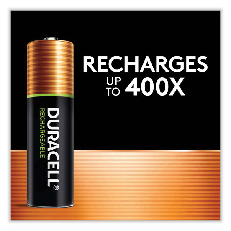 Duracell Rechargeable StayCharged NiMH Batteries, AA, 4/Pack