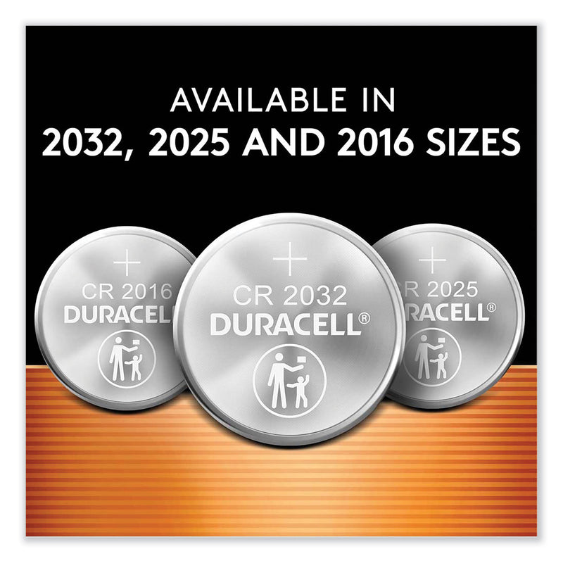 Duracell Lithium Coin Batteries With Bitterant, 2032, 2/Pack