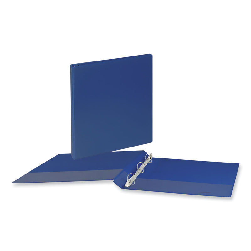 Universal Slant D-Ring View Binder, 3 Rings, 1" Capacity, 11 x 8.5, Navy Blue