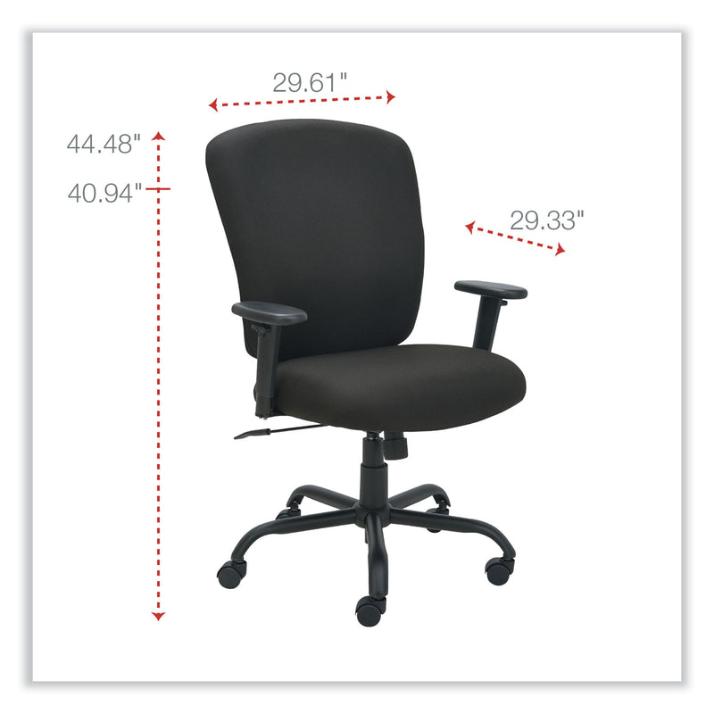 Alera Mota Series Big and Tall Chair, Supports Up to 450 lb, 19.68" to 23.22" Seat Height, Black