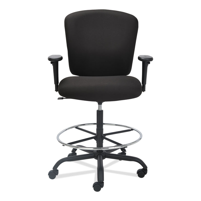 Alera Mota Series Big and Tall Stool, Supports Up to 450 lb, 28.74" to 32.67" Seat Height, Black