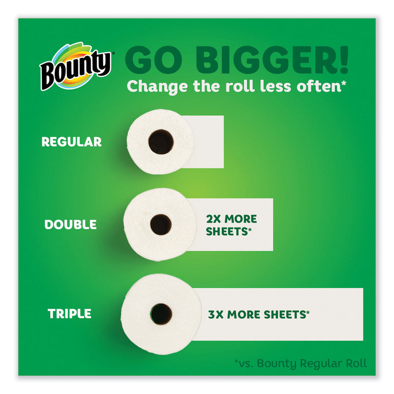 Bounty Select-a-Size Kitchen Roll Paper Towels, 2-Ply, 5.9 x 11, White, 123 Sheets/Roll, 8 Double Plus Rolls/Pack