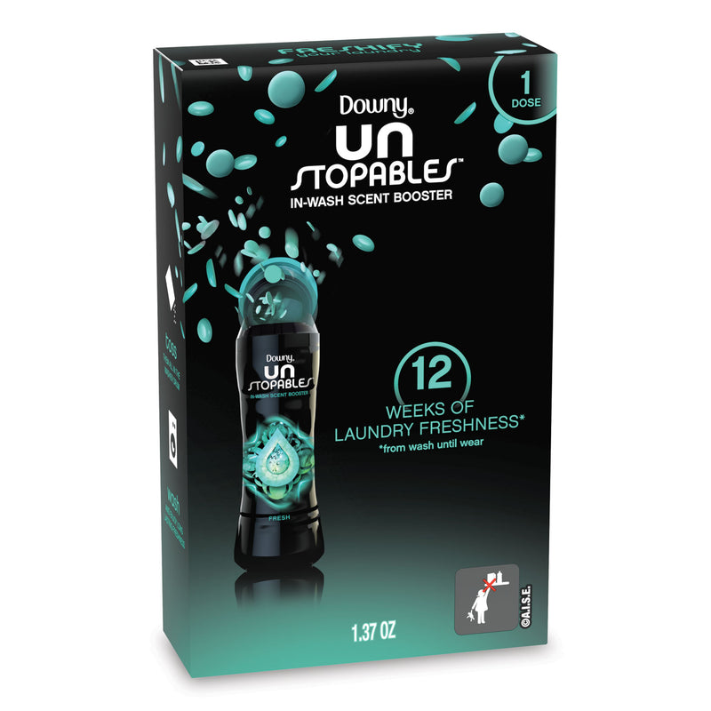 Downy Unstopables In-Wash Scent Booster Beads, For Coin Vending Machines, Fresh Scent, 1.37 oz Canister, 156/Carton