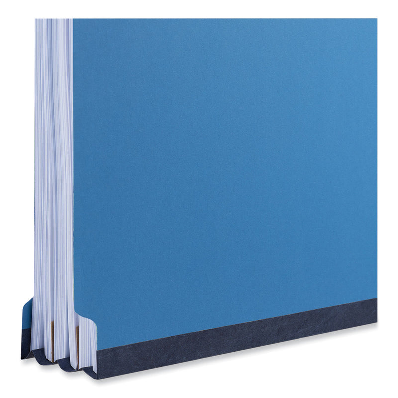 Universal Bright Colored Pressboard Classification Folders, 2 Dividers, LETTER Size (8.5 x 11), Cobalt Blue Cover, 10/Box