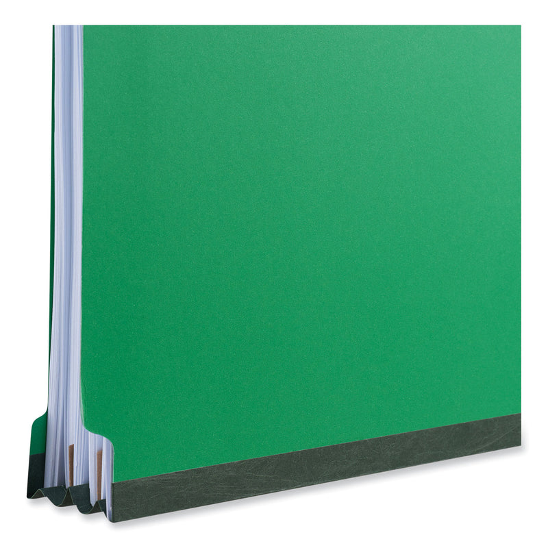 Universal Bright Colored Pressboard Classification Folders, 2 Dividers, LETTER Size (8.5 x 11), Emerald Green, 10/Box