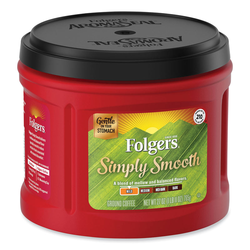 Folgers Coffee, Simply Smooth, 27 oz Canister