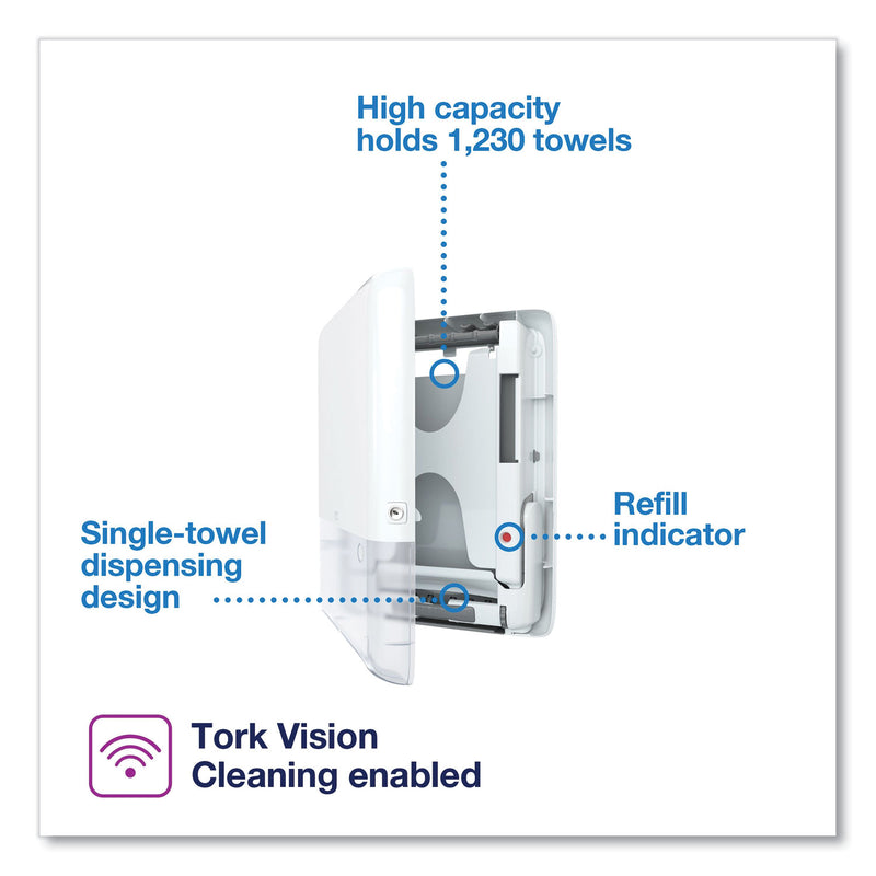 Tork PeakServe Continuous Hand Towel Dispenser, 14.44 x 3.97 x 19.3, White