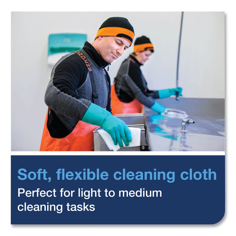 Tork Industrial Cleaning Cloths, 1-Ply, 16.34 x 14, Gray, 120 Wipes/Pack, 4 Packs/Carton