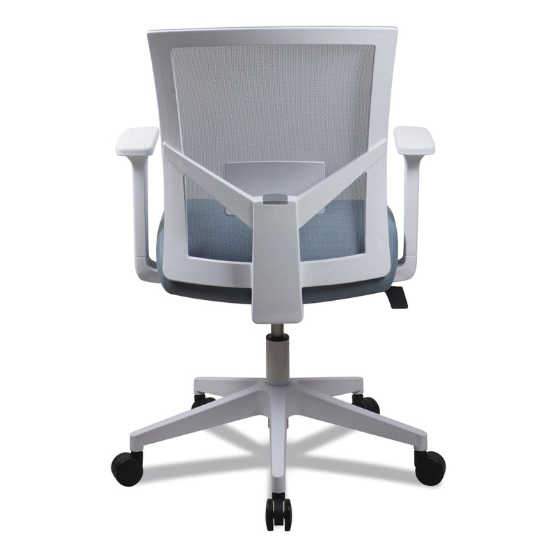 Workspace by Alera Mesh Back Fabric Task Chair, Supports Up to 275 lb, 17.32" to 21.1" Seat Height, Seafoam Blue Seat/Back