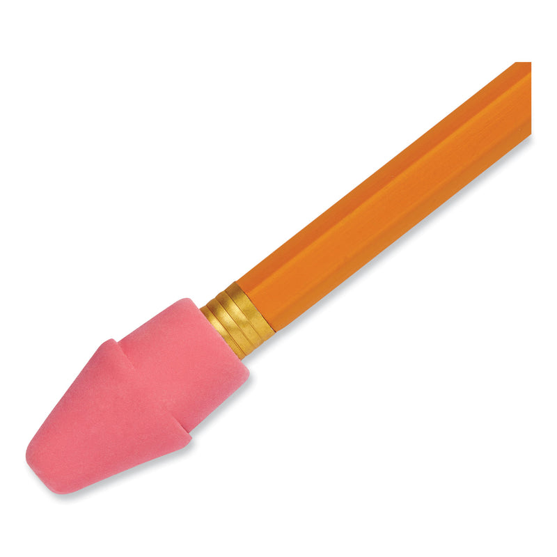 Paper Mate Arrowhead Eraser Caps, For Pencil Marks, Pink, 144/Box