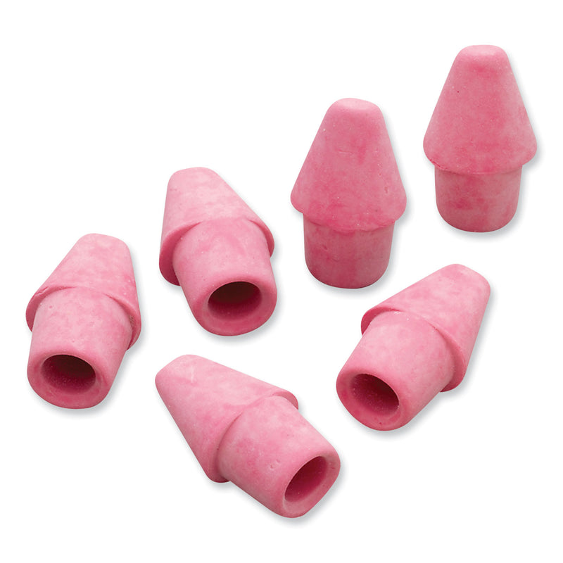 Paper Mate Arrowhead Eraser Caps, For Pencil Marks, Pink, 144/Box