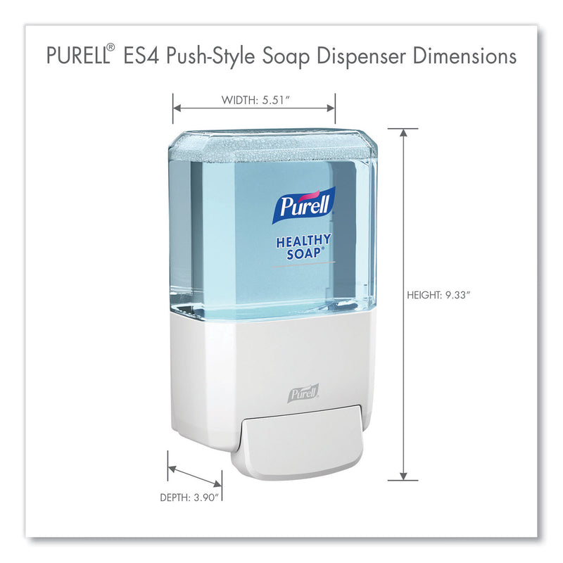 PURELL ES4 Soap Push-Style Dispenser, 1,200 mL, 4.88 x 8.8 x 11.38, White