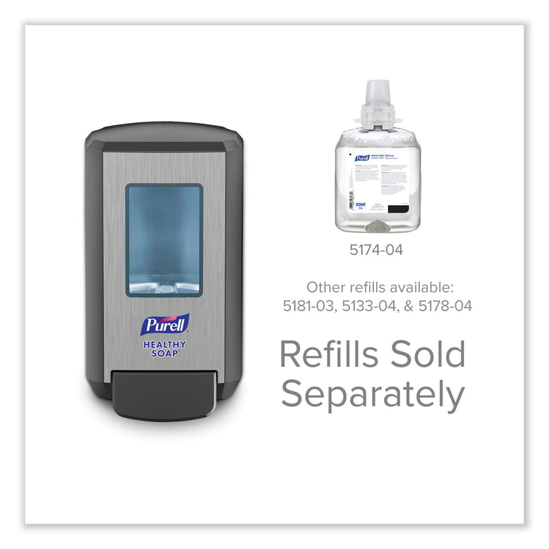 PURELL CS4 Soap Push-Style Dispenser, 1,250 mL, 4.88 x 8.8 x 11.38, Graphite