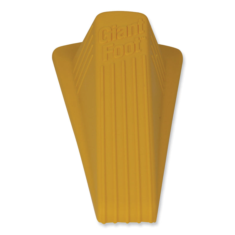 Master Caster Giant Foot Doorstop, No-Slip Rubber Wedge, 3.5w x 6.75d x 2h, Safety Yellow