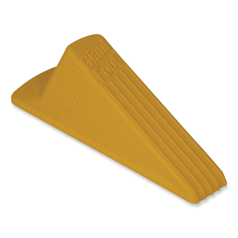 Master Caster Giant Foot Doorstop, No-Slip Rubber Wedge, 3.5w x 6.75d x 2h, Safety Yellow