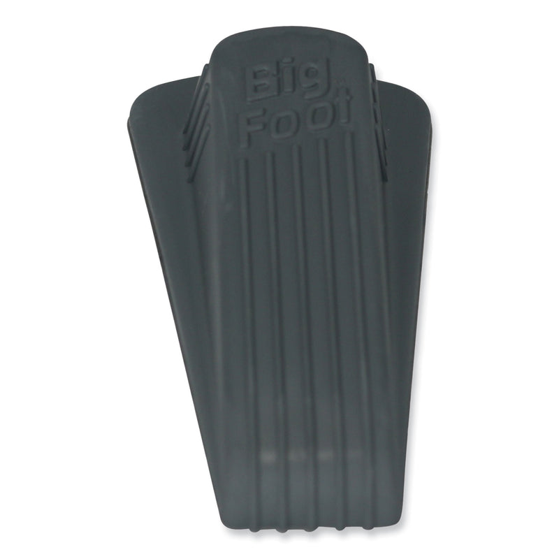 Master Caster Big Foot Doorstop, No Slip Rubber Wedge, 2.25w x 4.75d x 1.25h, Gray