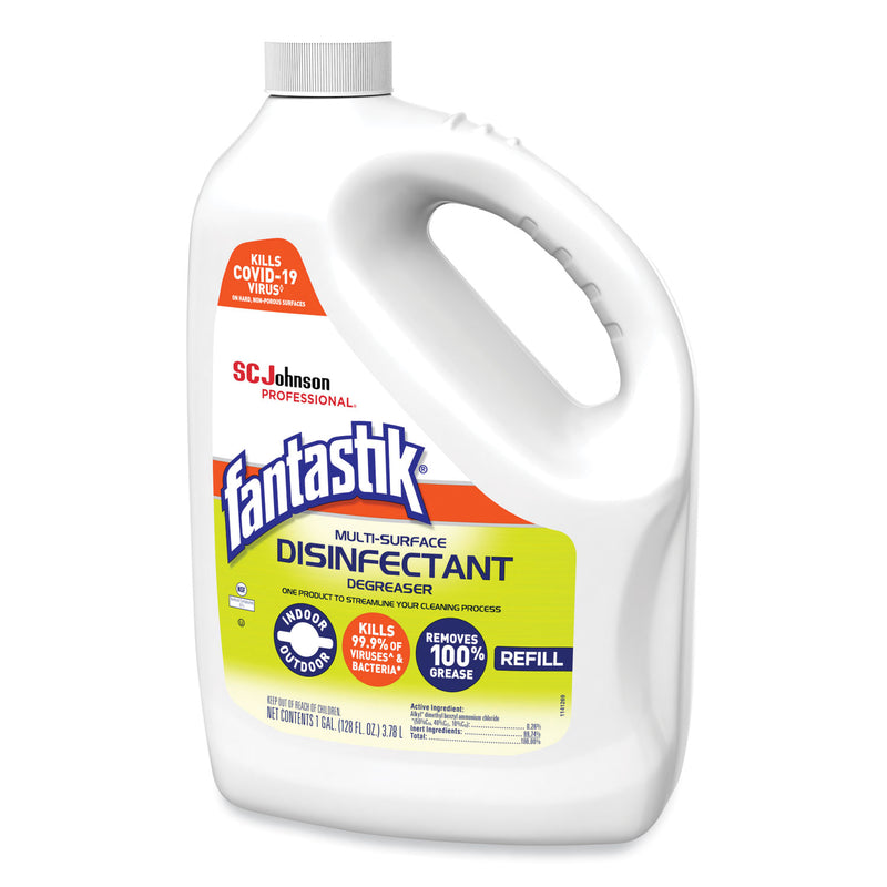 Fantastik Multi-Surface Disinfectant Degreaser, Pleasant Scent, 1 Gallon Bottle, 4/Carton