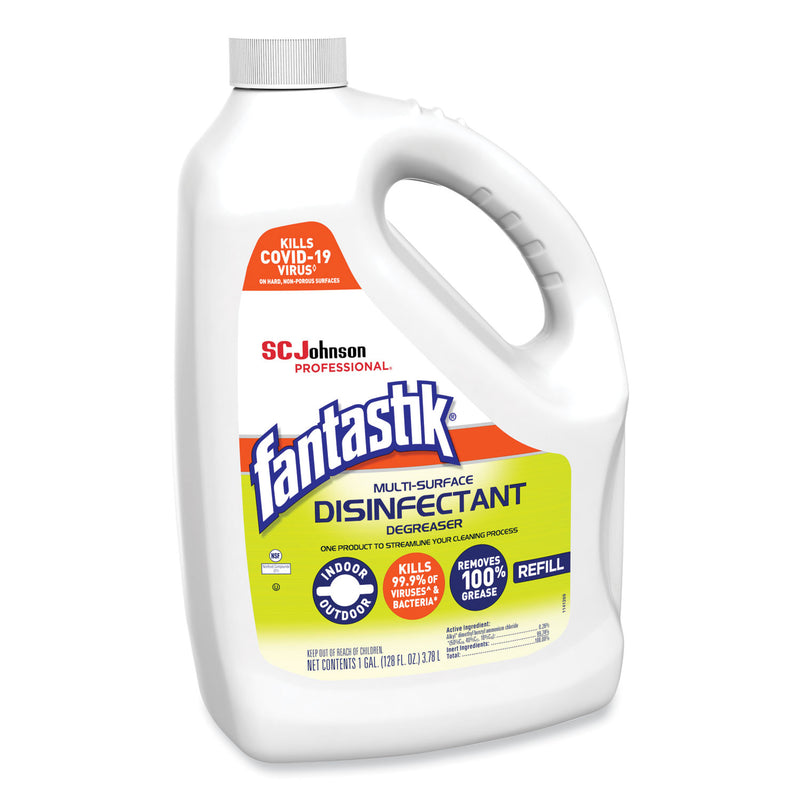 Fantastik Multi-Surface Disinfectant Degreaser, Pleasant Scent, 1 Gallon Bottle, 4/Carton