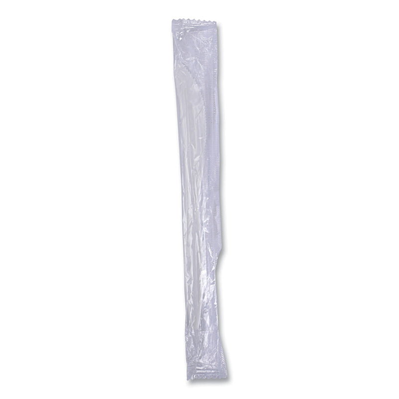 Boardwalk Mediumweight Wrapped Polypropylene Cutlery, Knives, White, 1,000/Carton