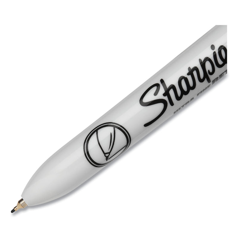 Sharpie Retractable Permanent Marker, Extra-Fine Needle Tip, Black